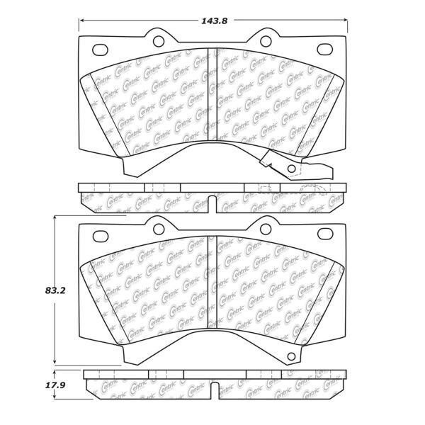 Centric Parts CTEK Ceramic Brake Pads, 103.13030 103.13030 - main